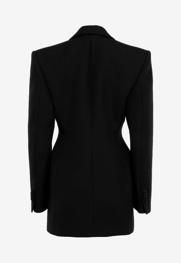 Double-Breasted Wool Blazer Dress