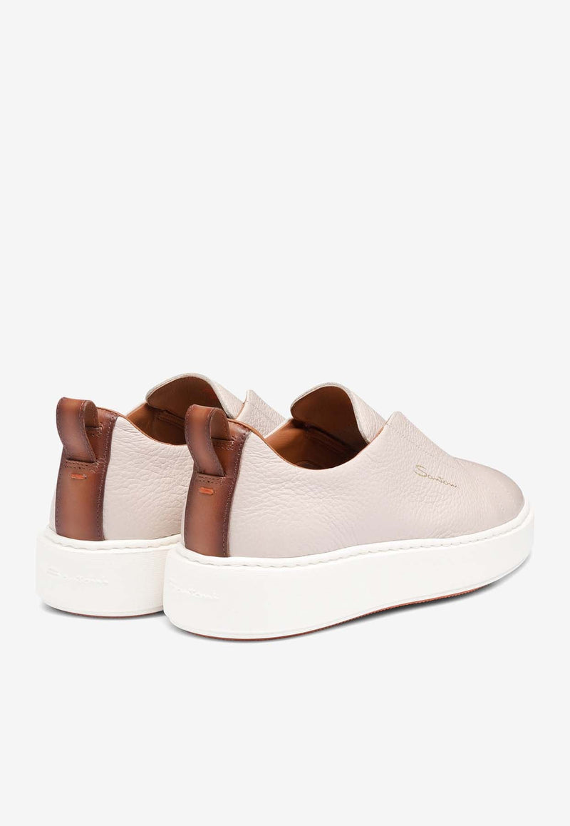 Slip-On Leather Sneakers