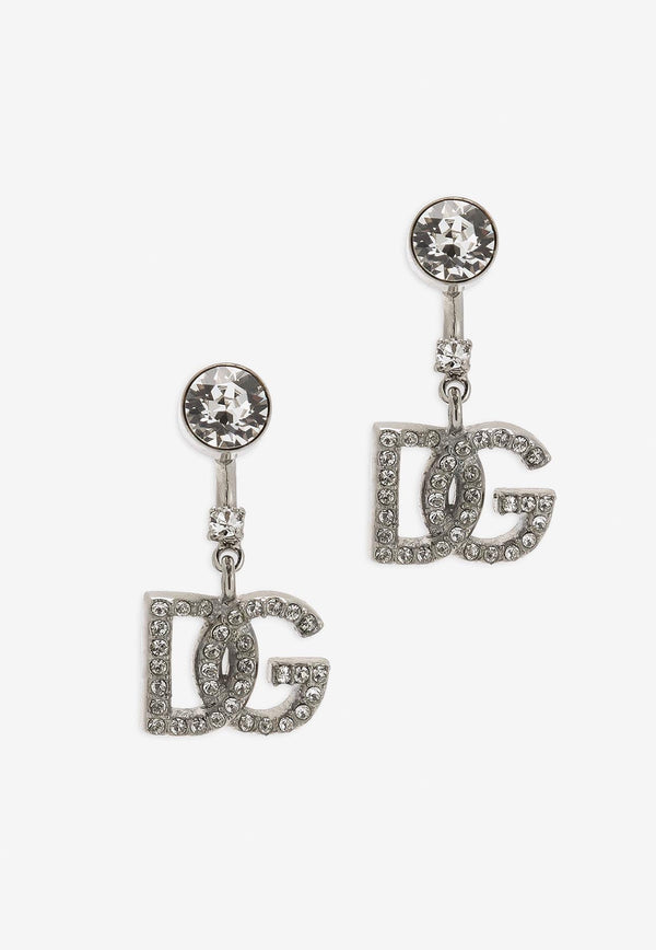 Crystal-Embellished DG Earrings