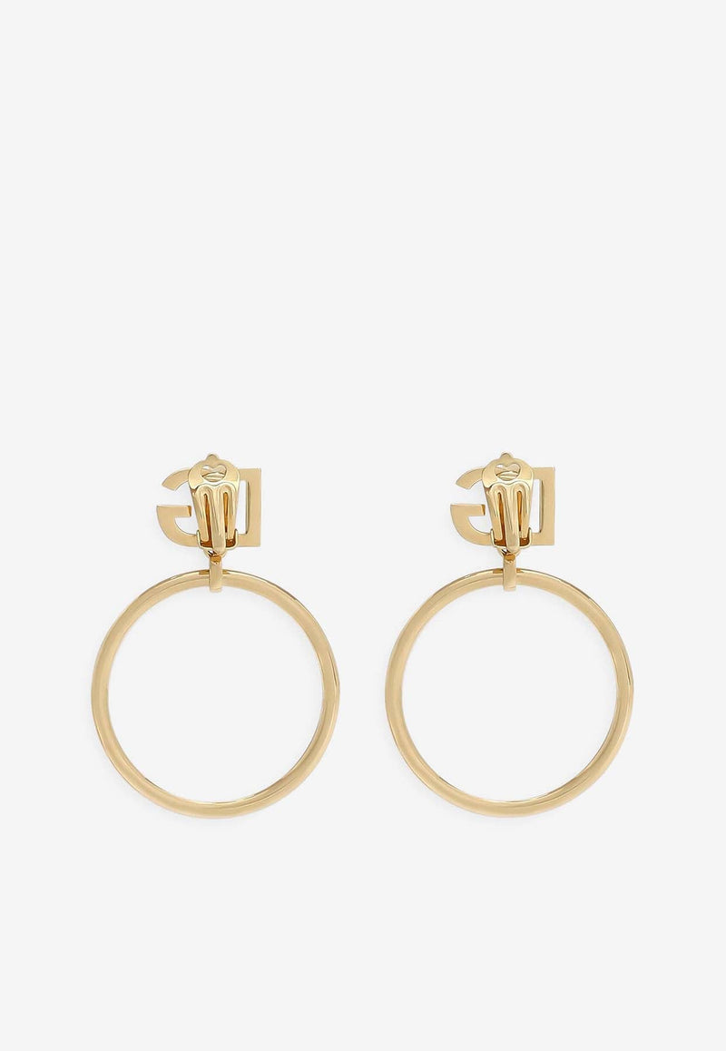 Clip-On DG Logo Hoop Earrings