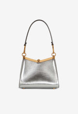 Mini Vela Laminated Leather Shoulder Bag