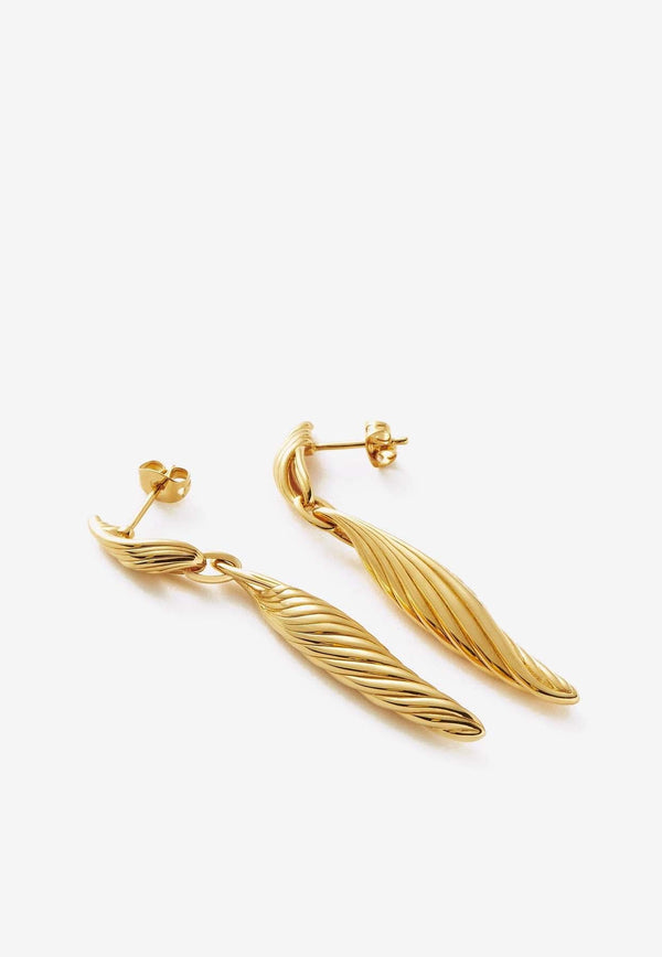 Wavy  Ridge Drop Earrings