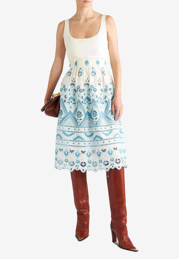 Lace Embroidered Midi Dress