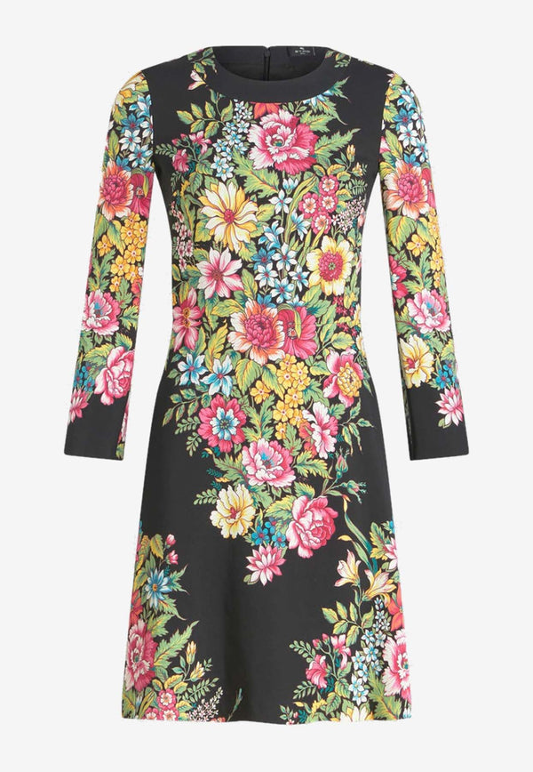 Floral Print Knee-Length Dress