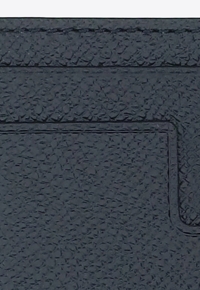 Small TF Logo Grained Leather Cardholder