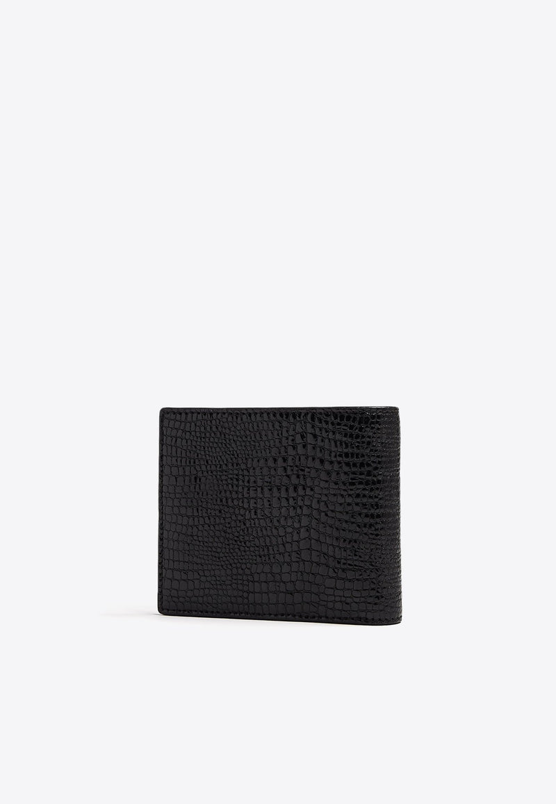 Bi-Fold Embossed Leather Wallet