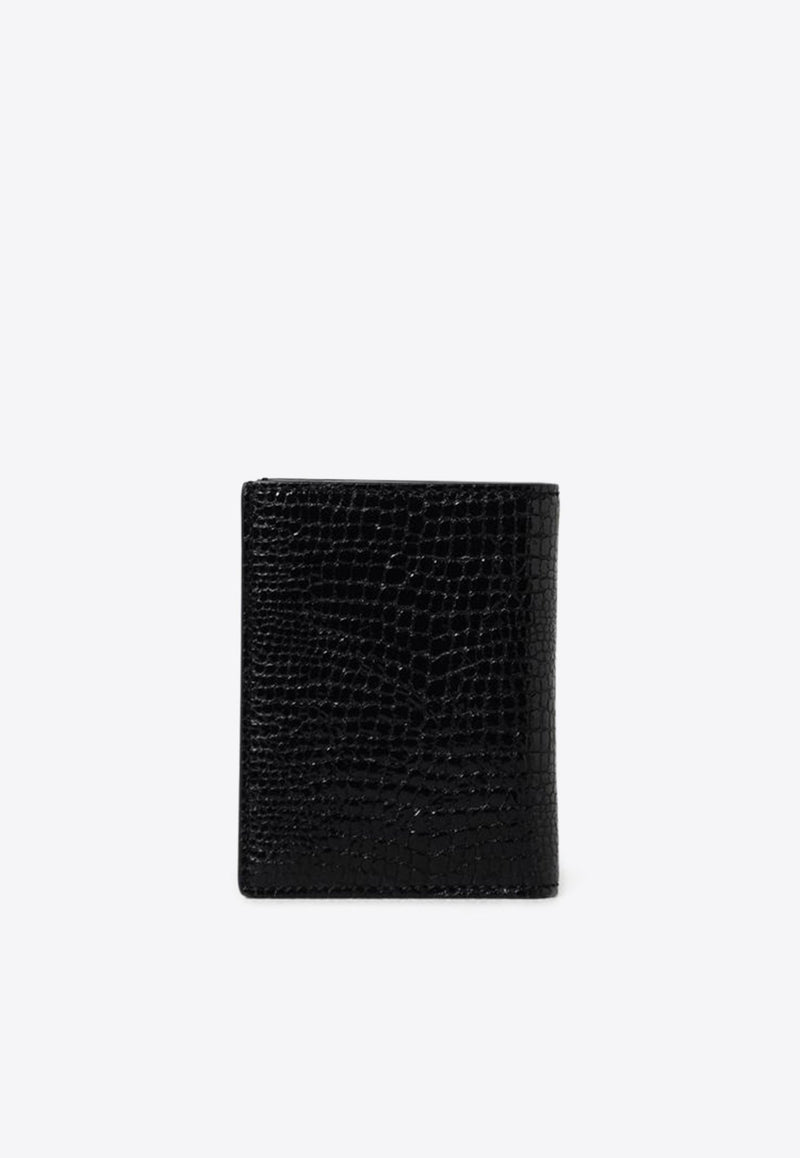 Embossed Leather Bi-Fold Cardholder