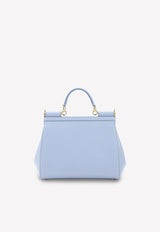 Large Sicily Top Handle Bag in Dauphine Leather