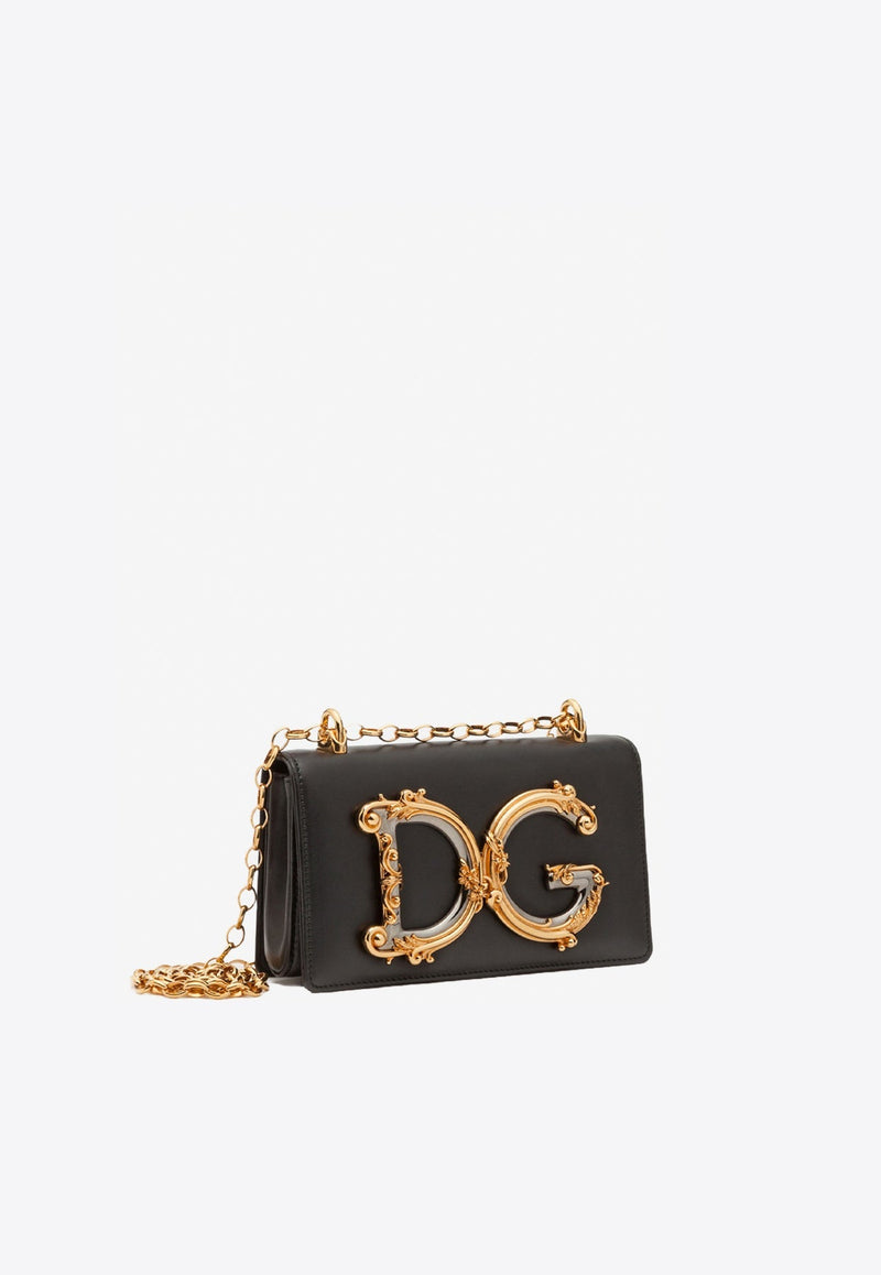 DG Girls Calfskin Chain Phone Bag