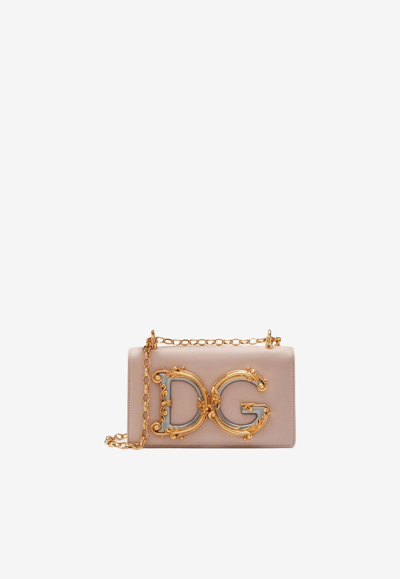 DG Girls Calfskin Chain Phone Bag