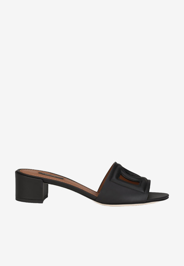 Bianca 40 DG Millenials Open Mules in Calfskin