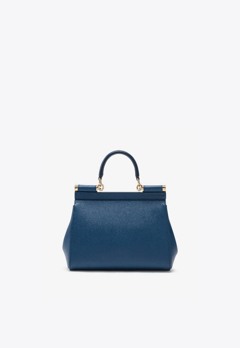 Medium Sicily Top Handle Bag in Dauphine Leather