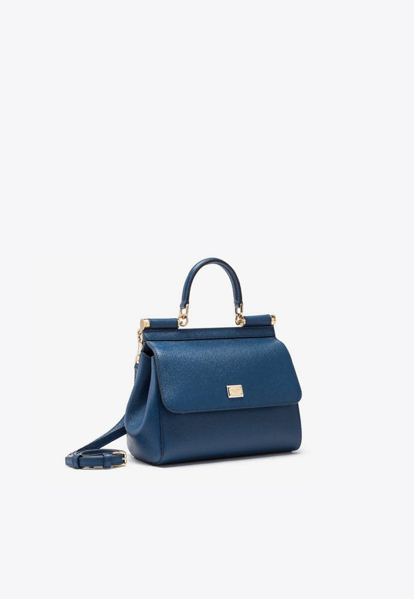 Medium Sicily Top Handle Bag in Dauphine Leather