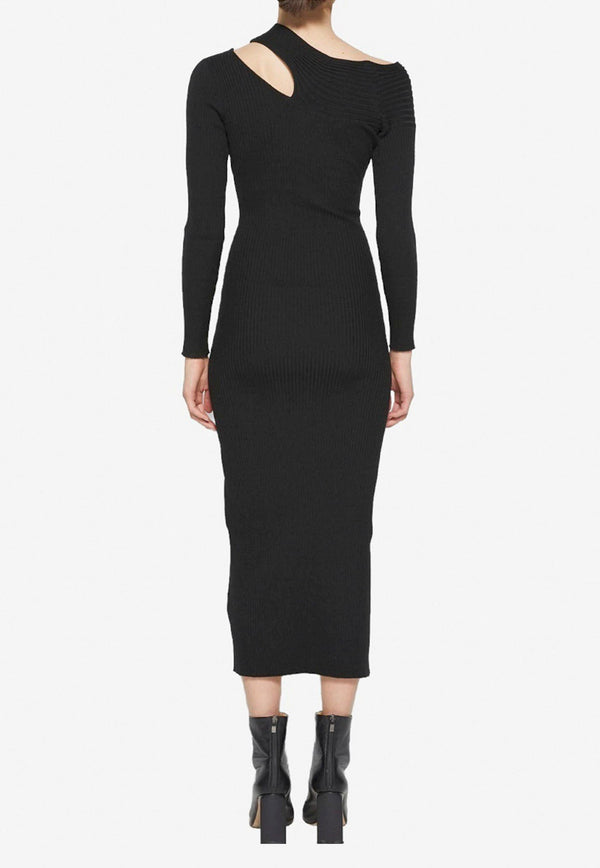 Camille Off-Shoulder Dress in Wool