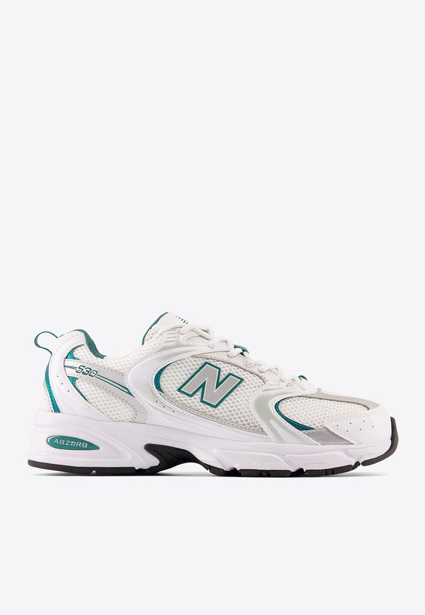 530 Low-Top Sneakers in White with Teal