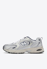 530 Low-Top Sneakers in Silver Metallic with Summer Fog and NB Navy