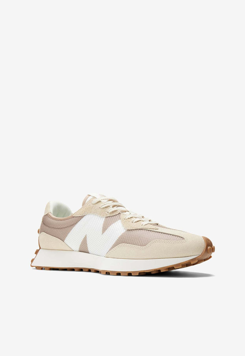 Low-Top 327 Sneakers in White Bone/Mindful Gray