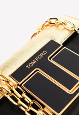 Small Shiny Logo Plaque Chain Shoulder Bag