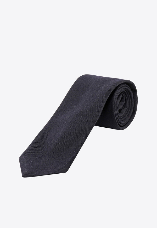 Wool-Blend Tie with Pointed Tip