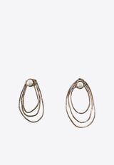 Pearl-Detail Hoop Earrings