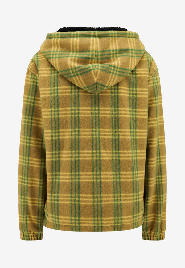 Checked Pattern Zip-Up Jacket