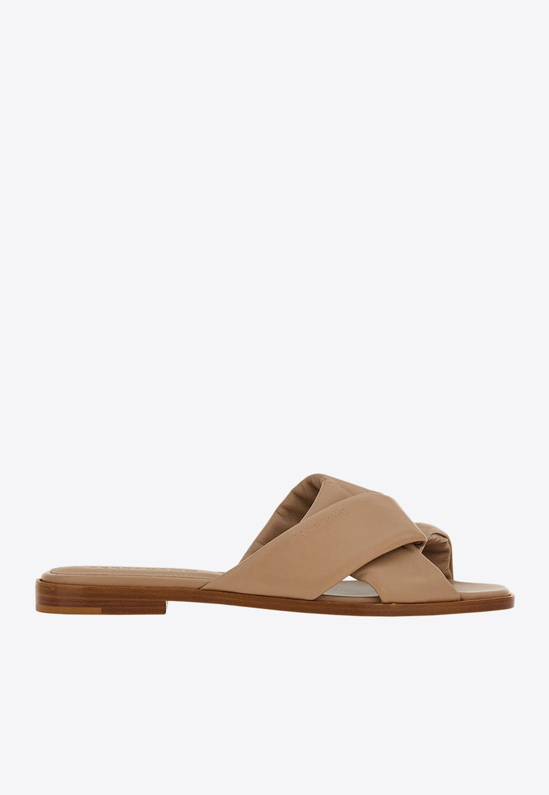 Alrai Origami Knot Slides in Nappa Leather