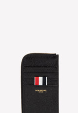 4-Bar Zip Around Wallet in Grained Leather