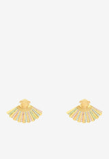 The Fan Medusa Earrings with Swarovski Crystals