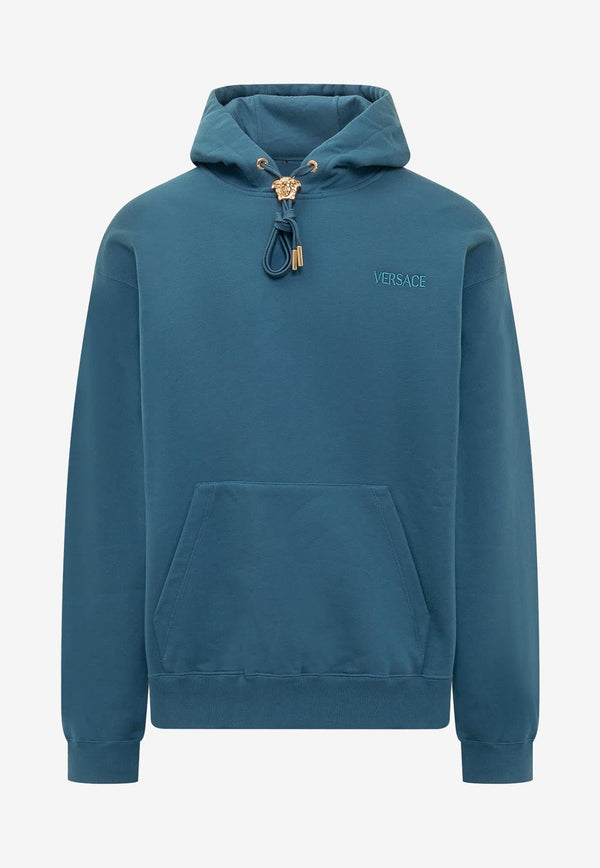 Logo Embroidered Hoodie with Medusa Head Detail