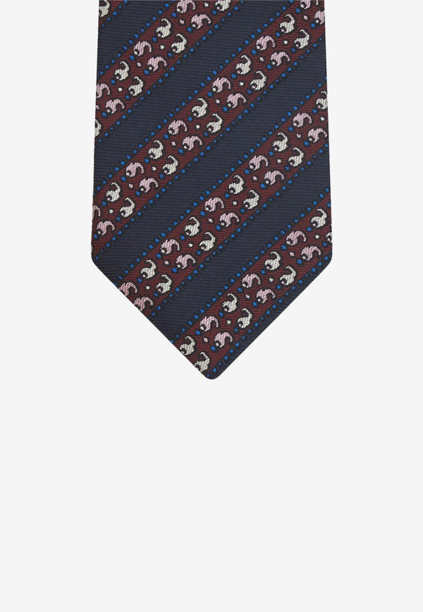 Paisley Stripe Silk Tie