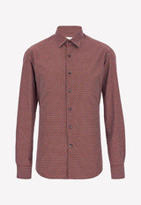 Gancio Print Long-Sleeved Shirt