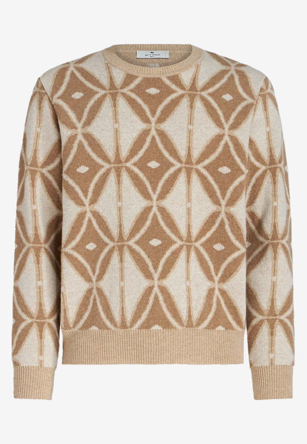 Geometric Pattern Wool Sweater