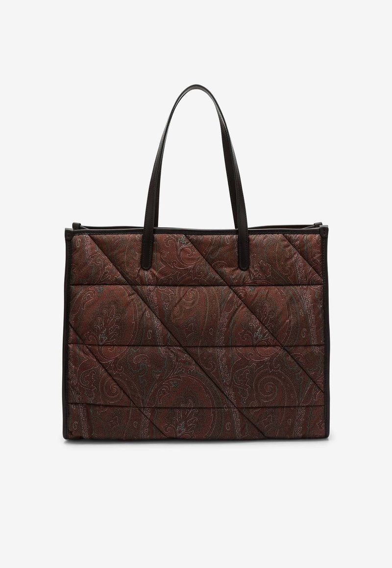 Medium Paisley Nylon Tote Bag