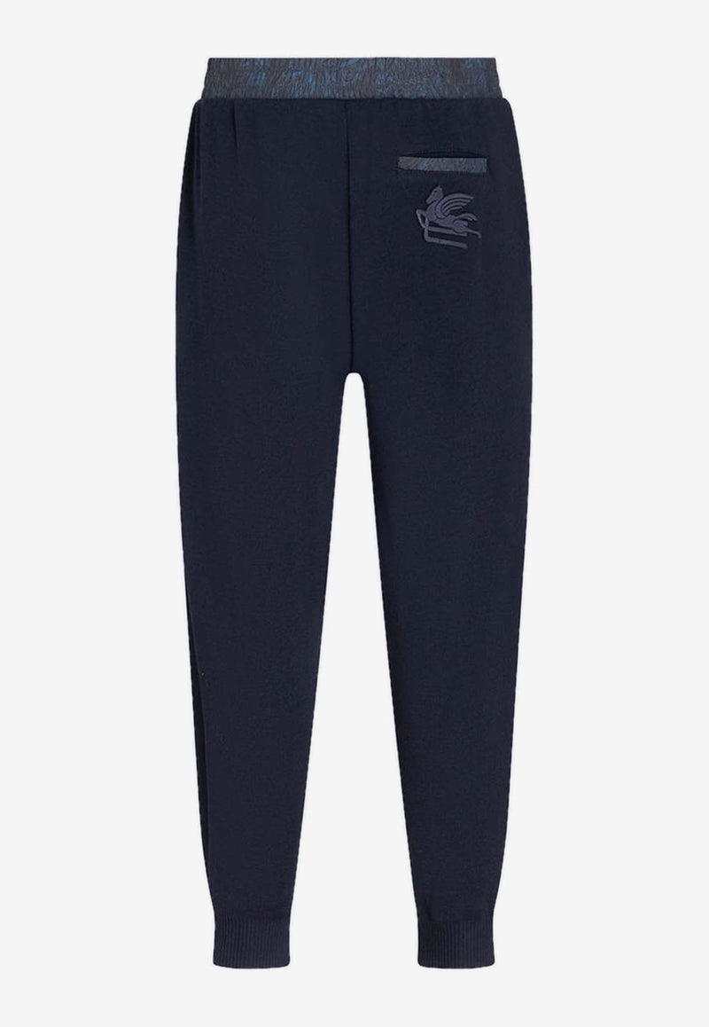 Logo Embroidered Knitted Track Pants