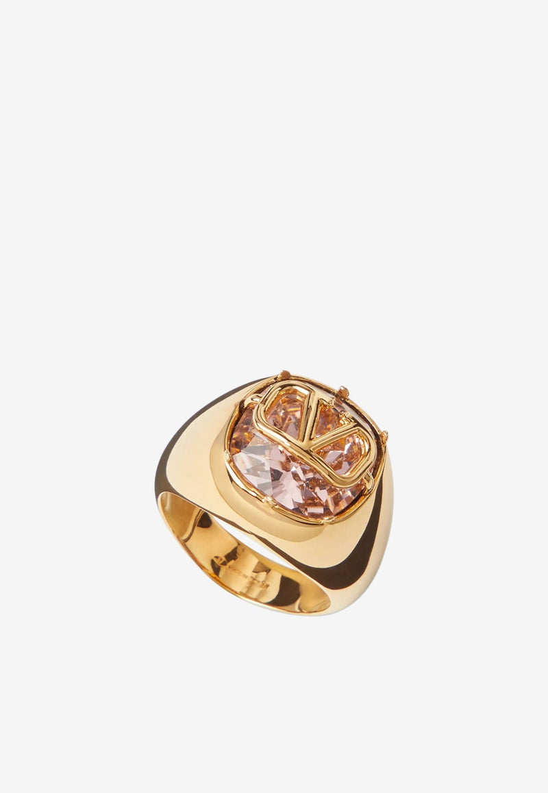 Signature VLogo Ring with Swarovski® Crystal