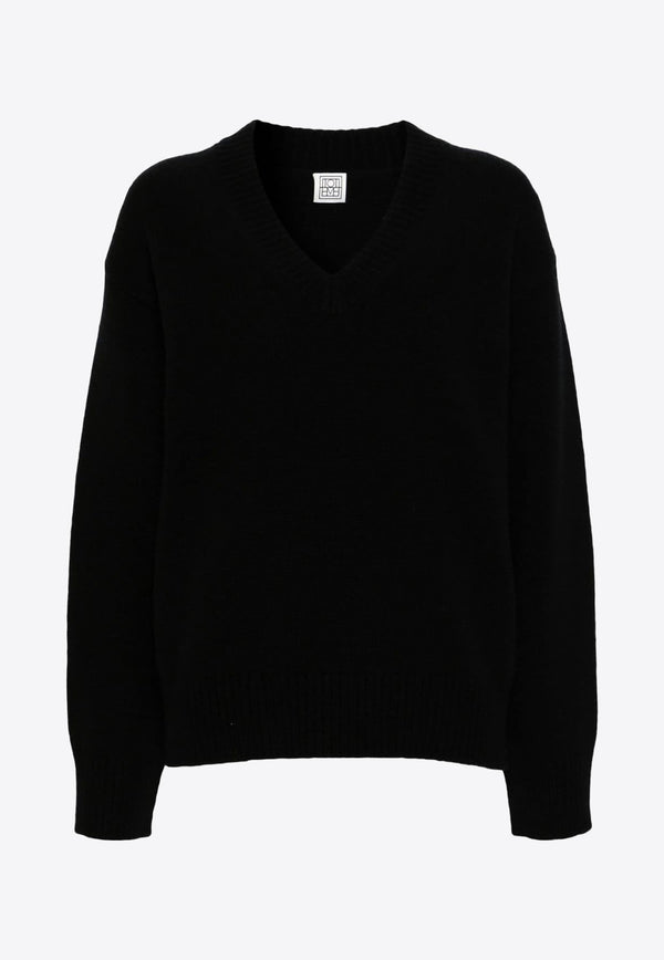 V-neck Wool Blend Sweater