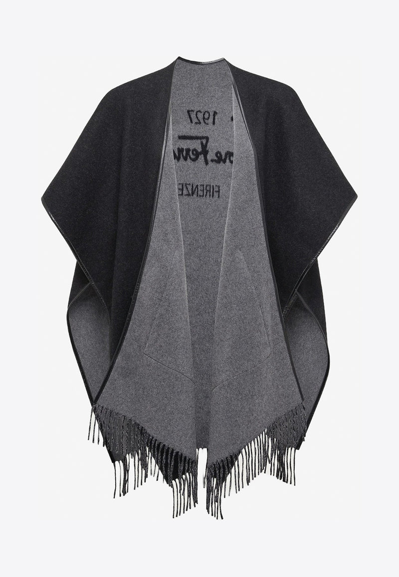 1972 Wool Cashmere Fringed Cape