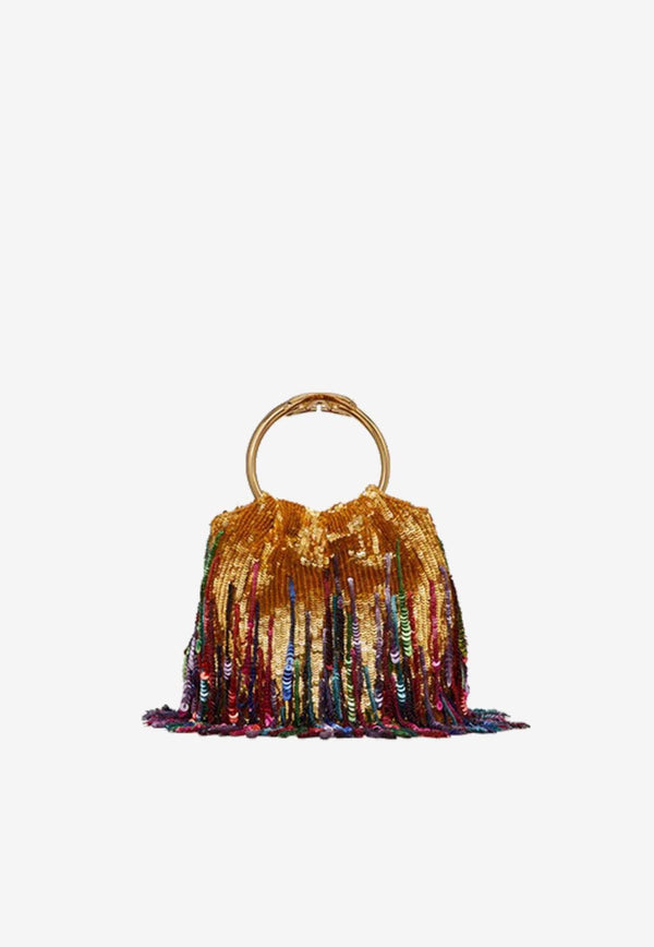 Small Carry Secrets Sequin Embellished Bucket Bag