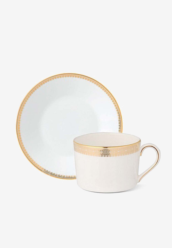 Lace Gold Tea Cup with Saucer