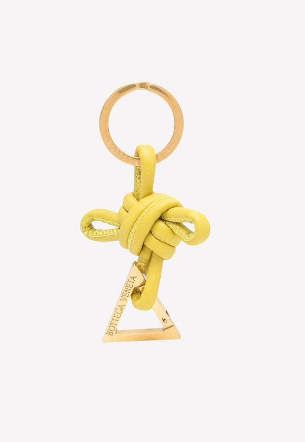 Triangle Leather Key Ring