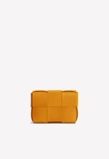 Mini Candy Cassette Crossbody Bag in Intreccio Leather