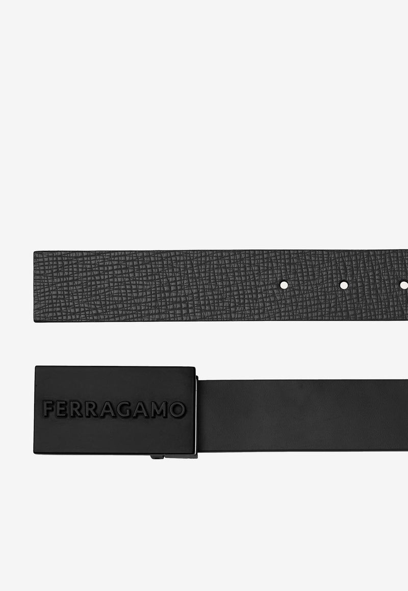 Reversible Logo Leather Belt