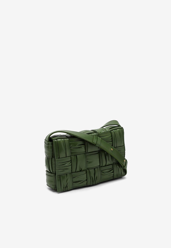 Cassette Crossbody Bag in Foulard Intreccio Leather