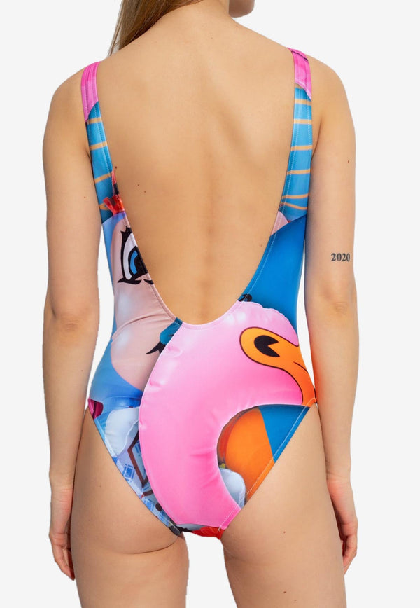 Graphic-Print One-Piece Swimsuit