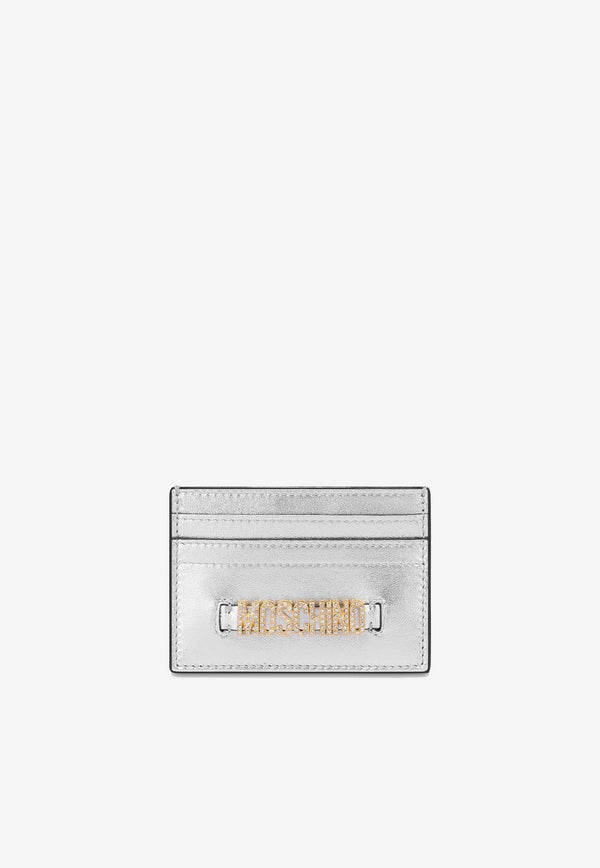 Crystal Logo Cardholder in Nappa Leather