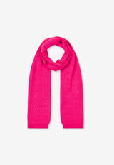 All-Over Jacquard Logo Knit Scarf