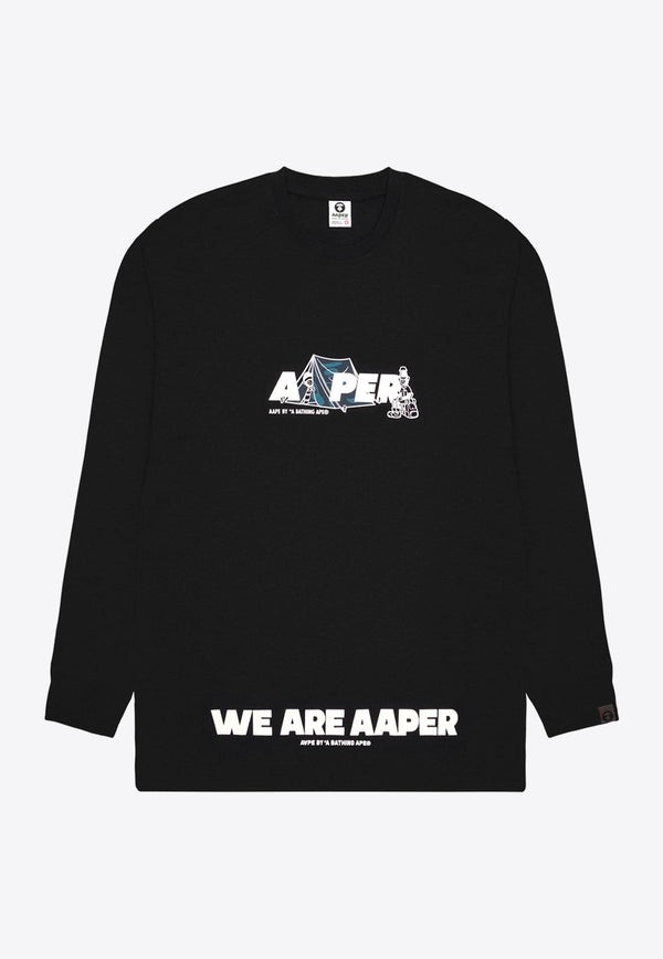 AAPER Printed Long-Sleeved T-shirt