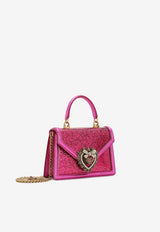 Small Devotion Glittered Top Handle Bag