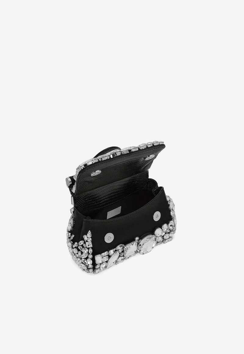 Mini Sicily Crystal-Embellished Handbag