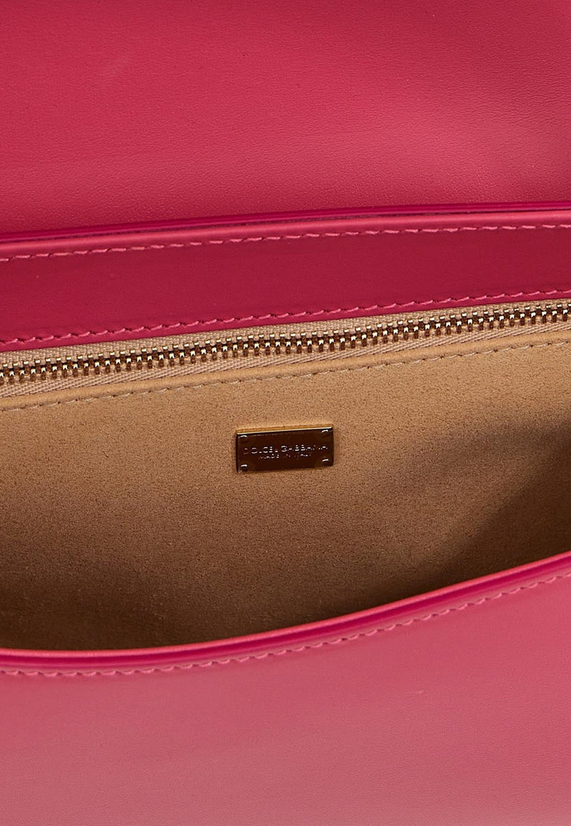 DG Logo Shoulder Bag in Calf Leather